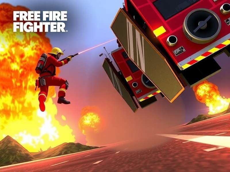 Free Fire Fighter - Multiplayer Rescue Mission Free Fire Fighter multiplayer mode showing team rescuing people from market fire